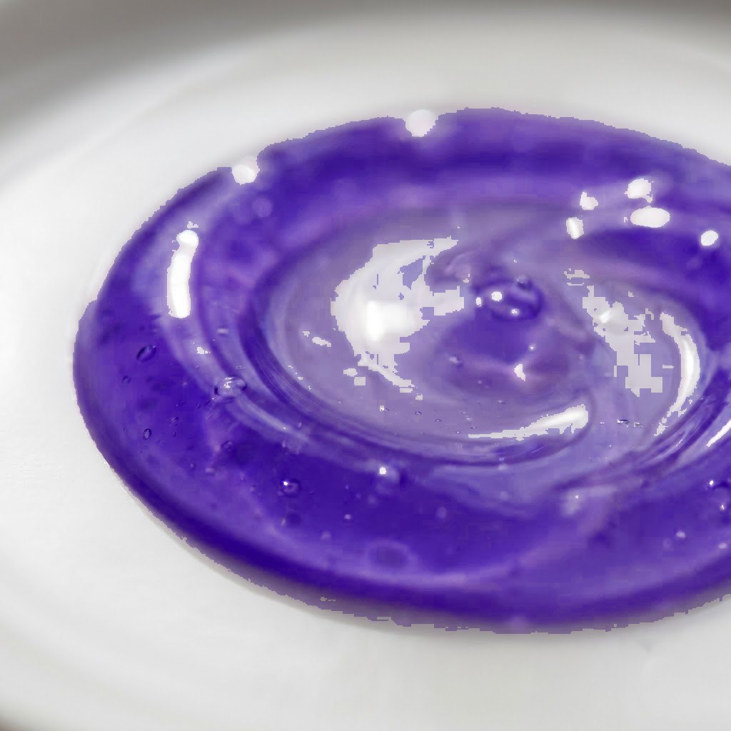 La textura del gel morado