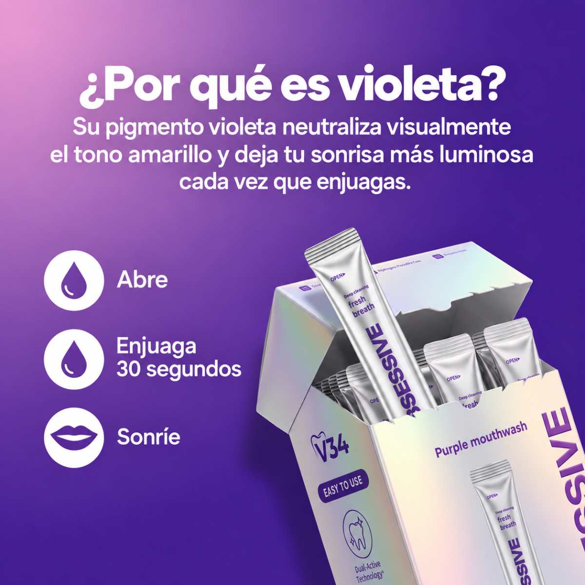 Purple Mouthwash - Enjuague bucal blanqueador