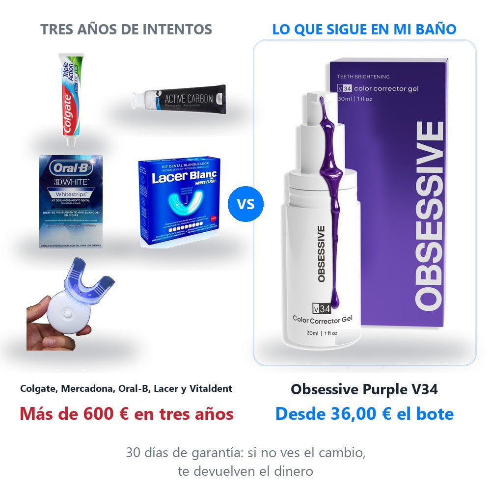 Colgate, Mercadona, Oral-B, Lacer y Vitaldent frente al Purple V34 de Obsessive, con lo que costó cada cosa