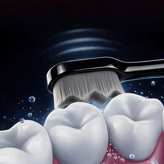 El Cepillo 3D NanoBrush llegando entre los dientes