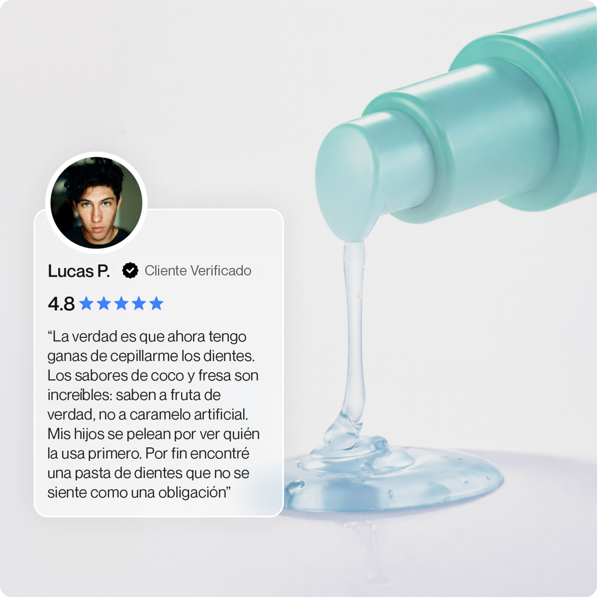 Opinión de un cliente sobre las pastas de dientes de sabores